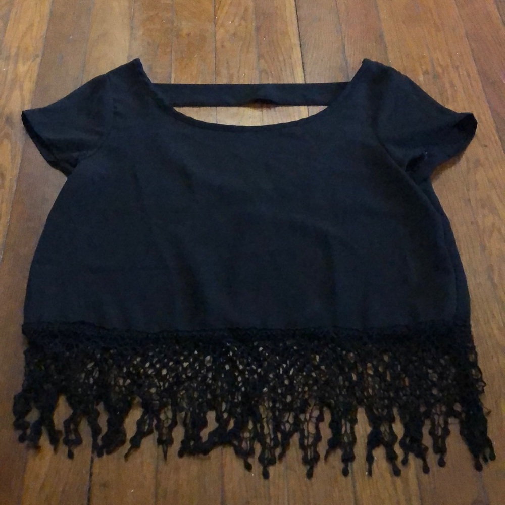 Black crop top